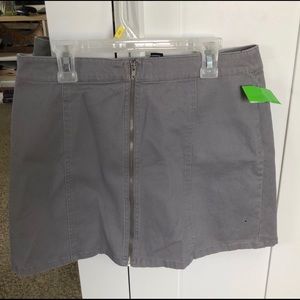 Soft grey denim skirt